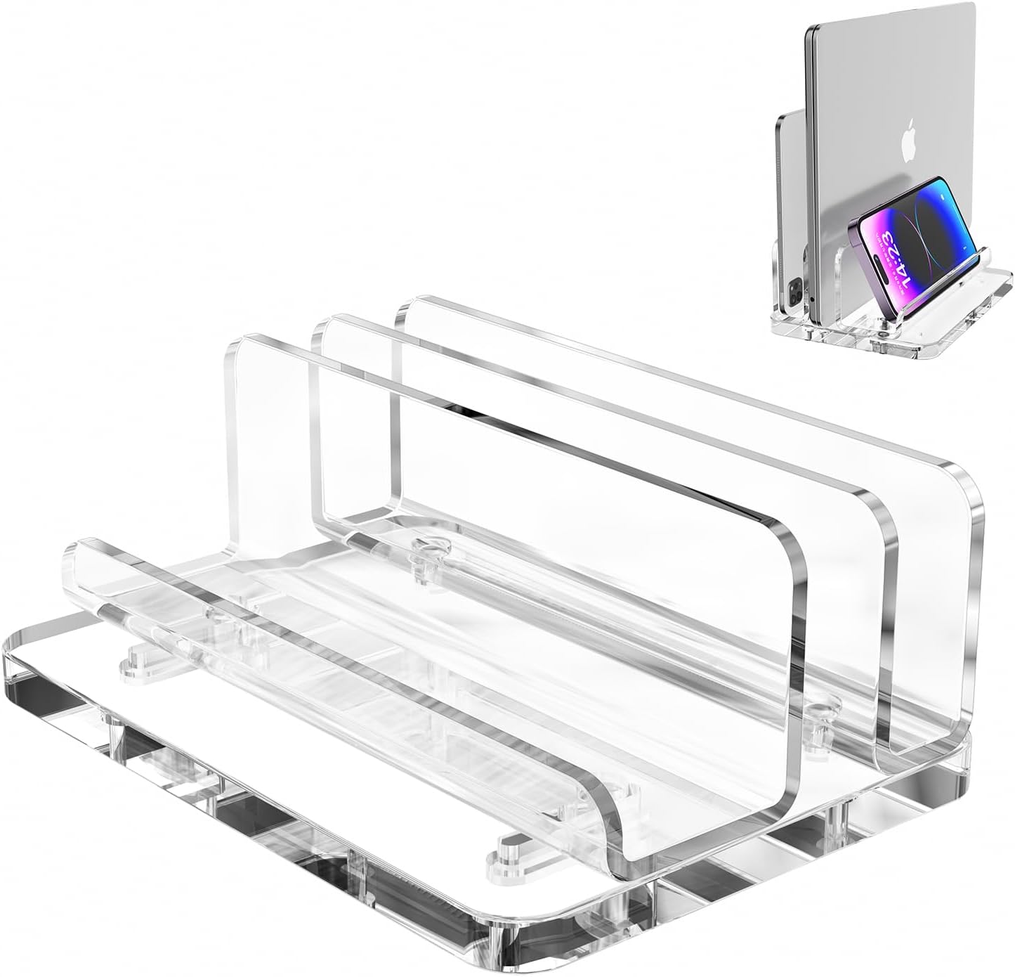 3 IN 1 Acrylic Vertical Laptop Stand