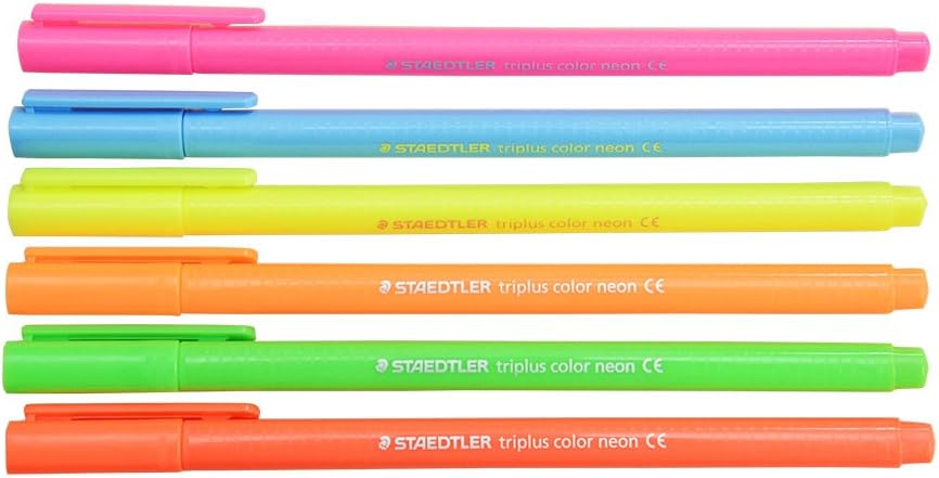 STAEDTLER 323 Triplus Color Fasermaler, 1,0 mm, 6 Neonfarben
