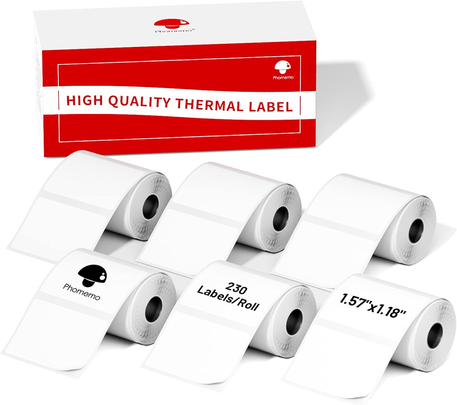 Phomemo M110/M120/M200/M220 Thermal Paper 40x30mm Labels White
