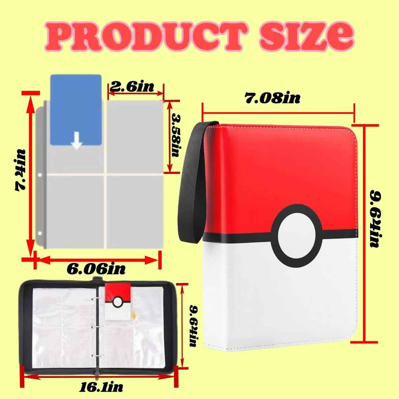 4-Pocket Trading Card Binder Album Holds 400 Cards 4-Pocket Trading Card Binder Album Holds 400 Cards