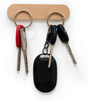2-Pack Adhesive Magnetic Key Holder Wall Hook