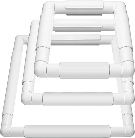 3Pcs Cross Stitch Embroidery Hoops and Frames for Quilting White