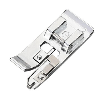 Snap-on overcast presser foot with metal base and adjustable guide for sewing machine
