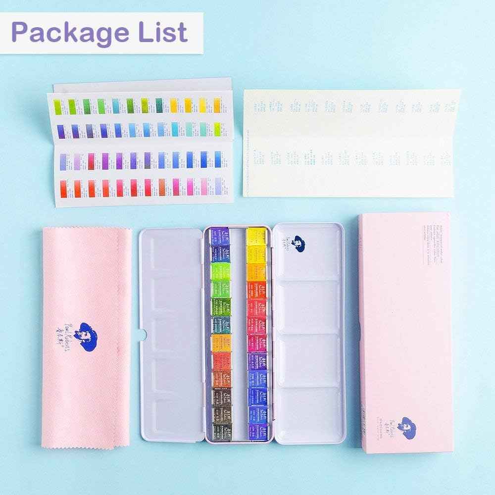 Paul Rubens Watercolor Paint Set Artist Grade,24 Vivid Colors