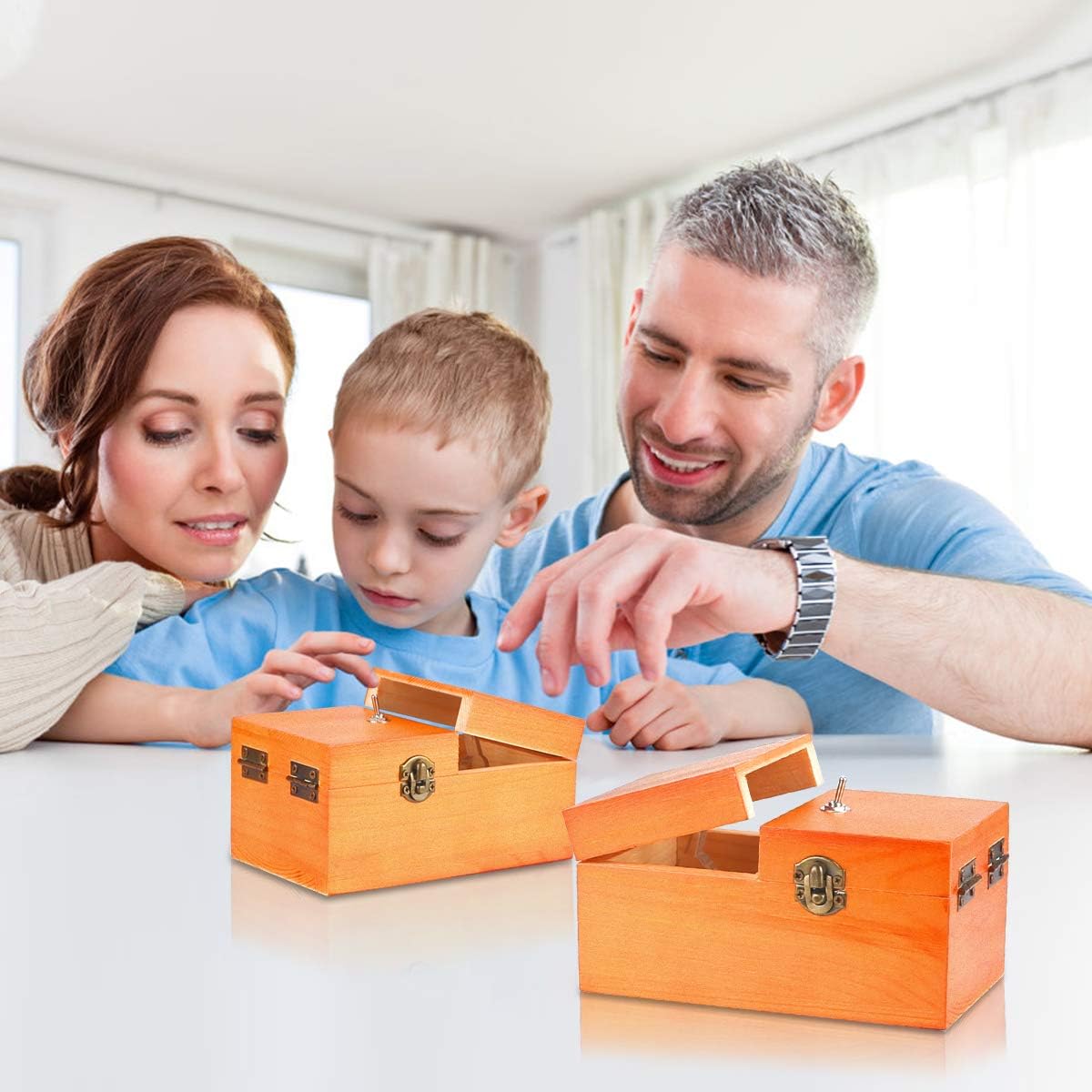 Useless Box Turns Itself Off in Wooden Storage Box