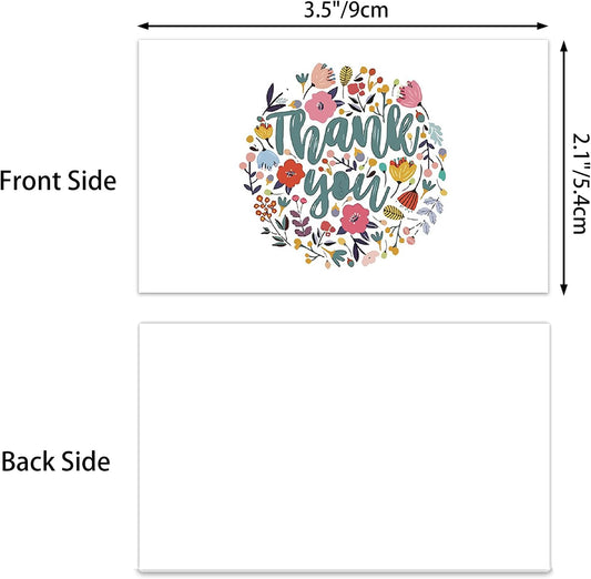 300PCS Thank You Business Cards White