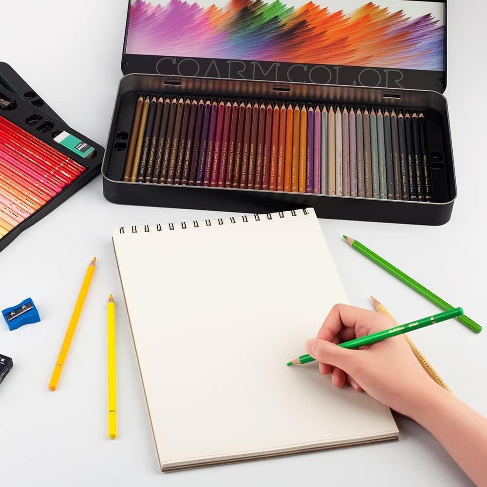 NYONI Professional 36 Colored Drawing Pencils Tin Box