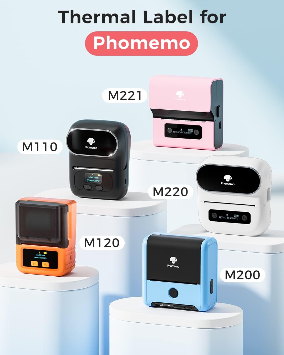 Phomemo 50x50mm Thermal Round Gradient Color Label for M110/M120/M200/M220