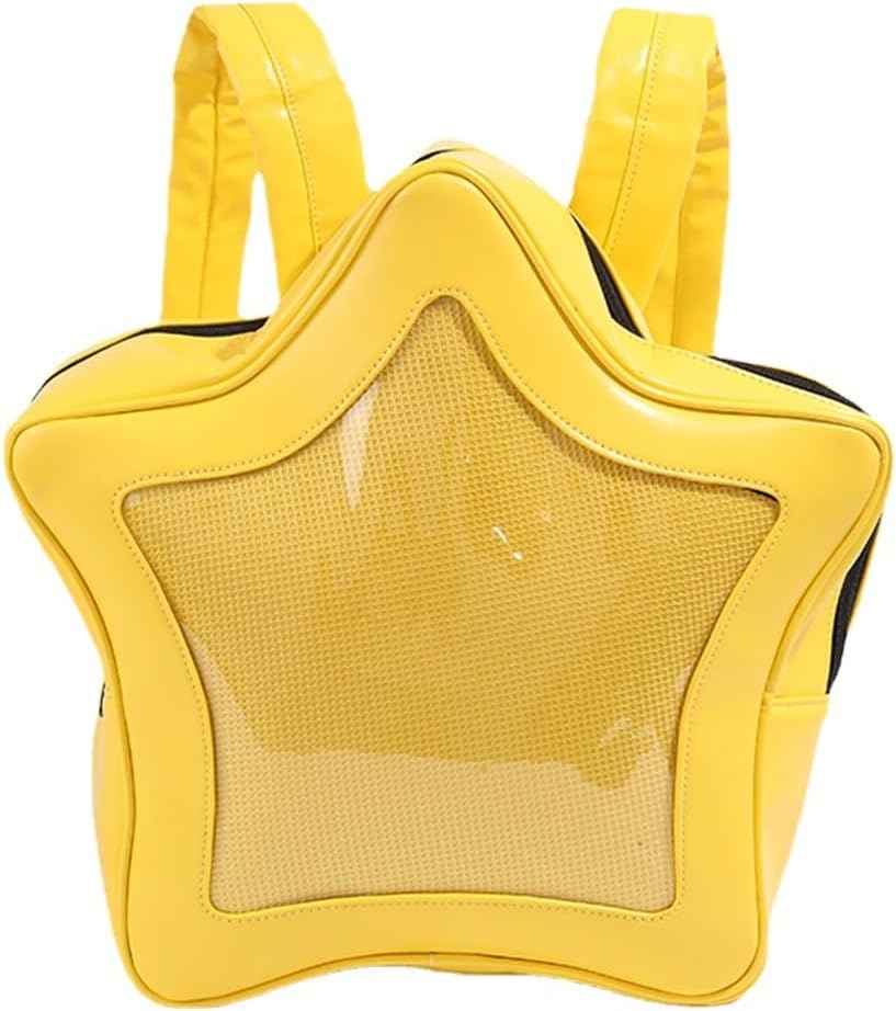 cheap yellow leather backpack Yellow Star Ita Bag Girls Cute Fashion Kawaii Backpack Y2K
