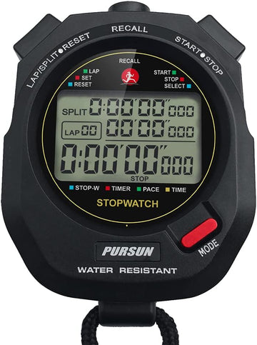Cronómetro temporizador profesional PURSUN PS-1003 para deportes 100 vueltas