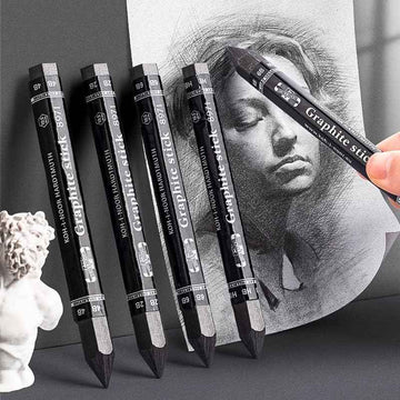 4Pcs Graphite Stick Set HB 2B 4B 6B for Artist Sketching Drawing