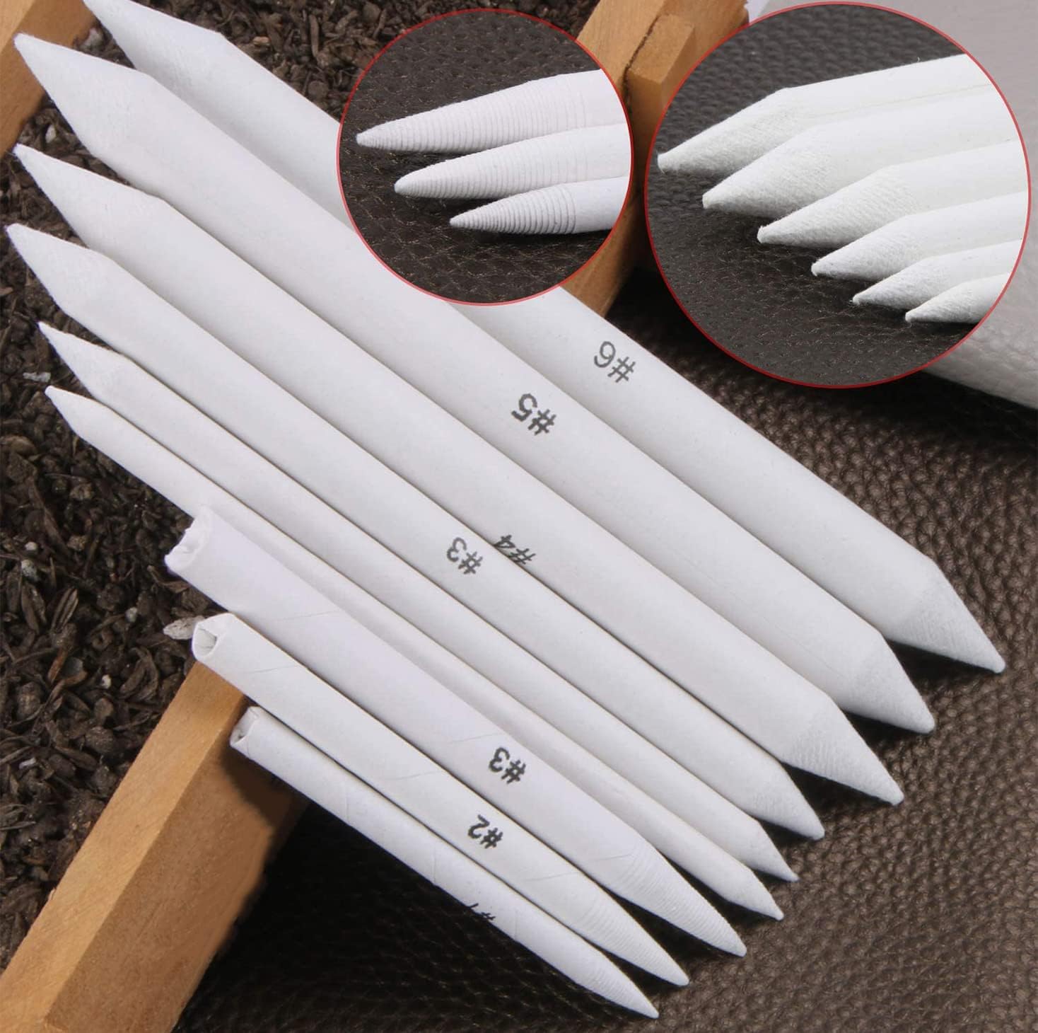 6 Estensori Per Matite In Legno - Prolunga Matite Corte, 12,5 Cm, Per Disegno E Scrittura - Foto 8