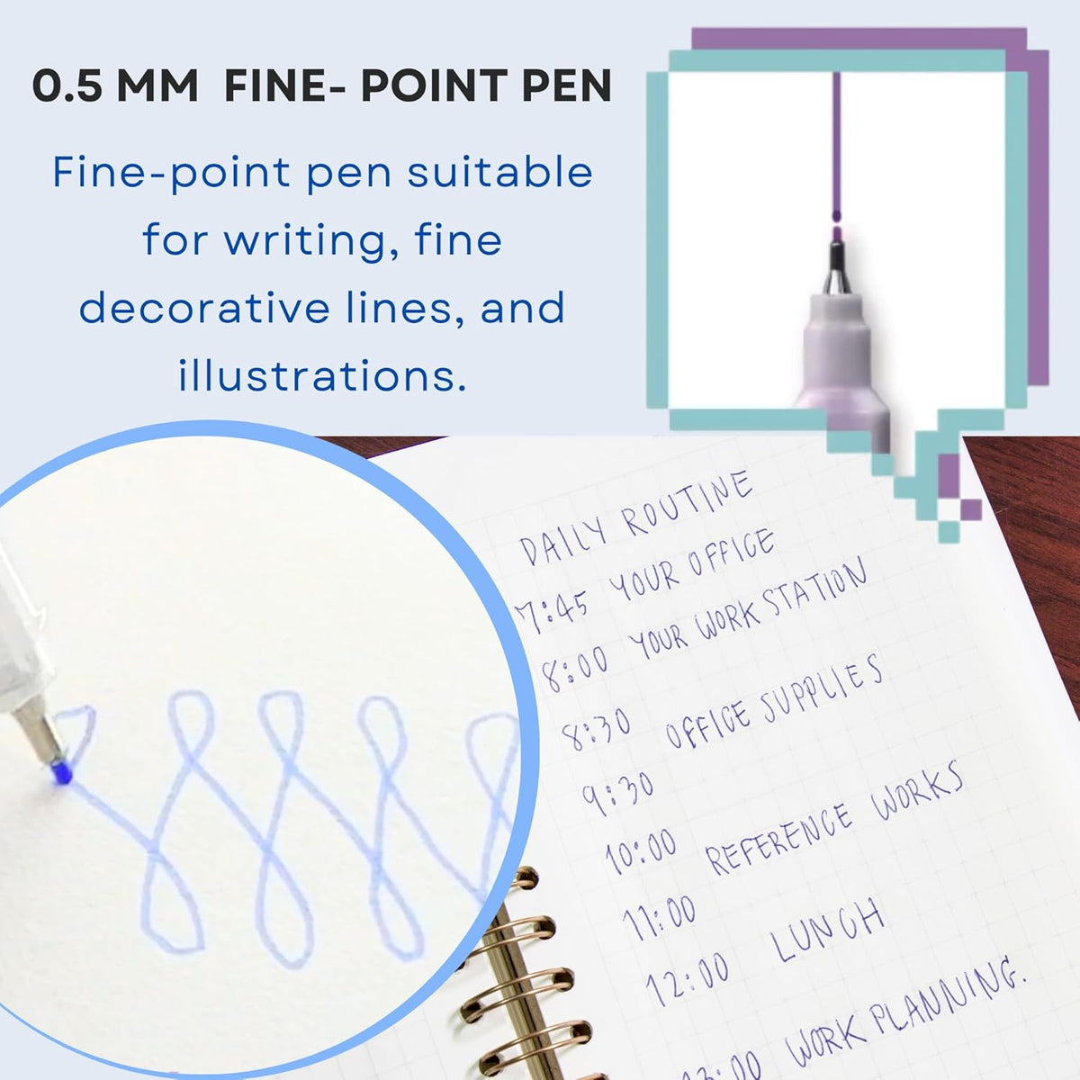 Normal.dot Pen SUN-STAR Dot é Pen Square Dot and Fine- Point Marker Pen