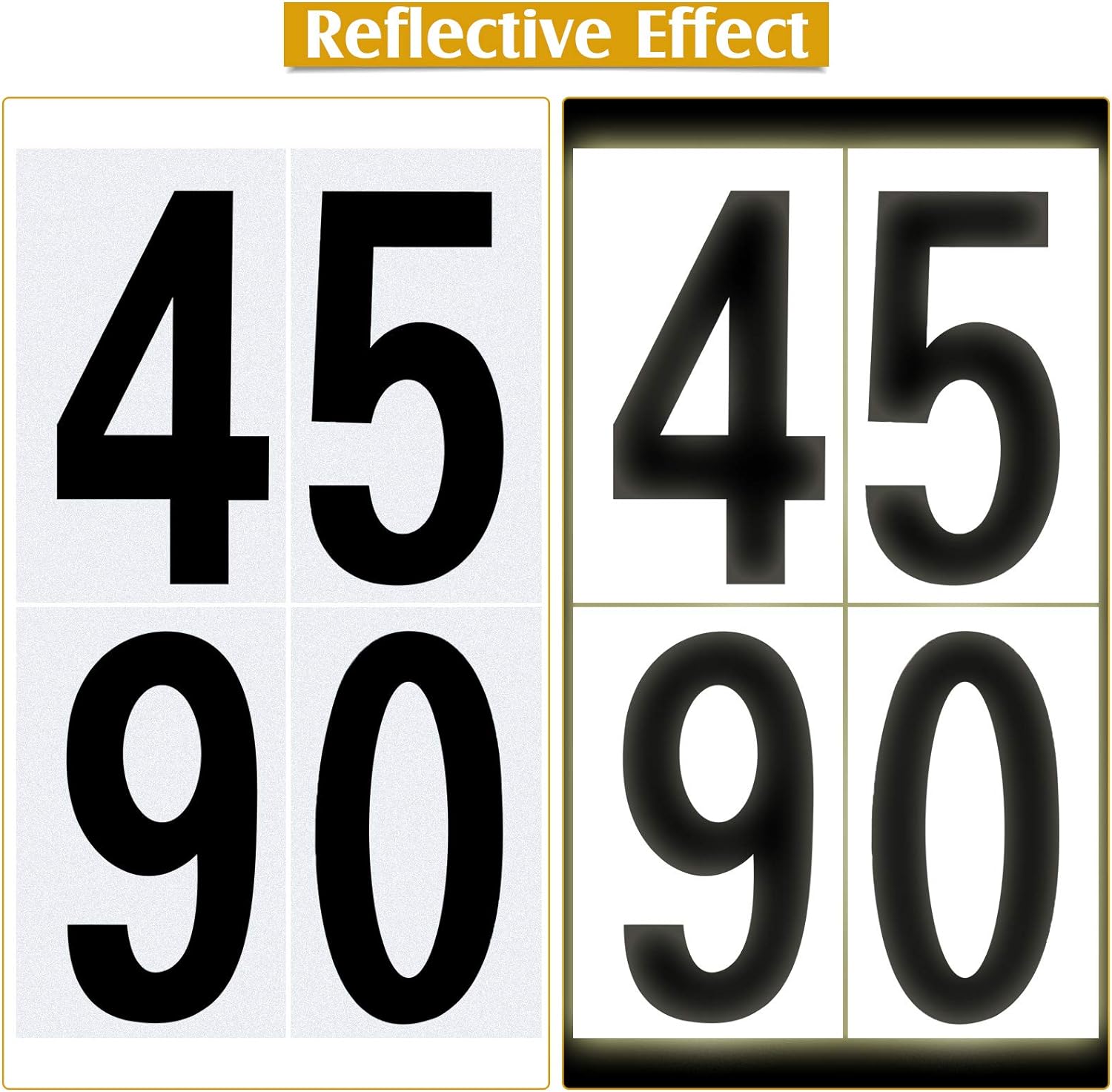 40pcs Mailbox Number 0-9 Sticker Decal Adhesive Black 3 Inch