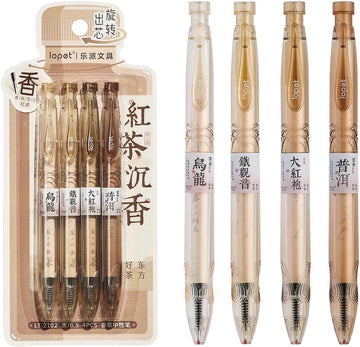 LOPET 4 kom Bočica Twist Gel Olovke Miris Crnog Čaja
