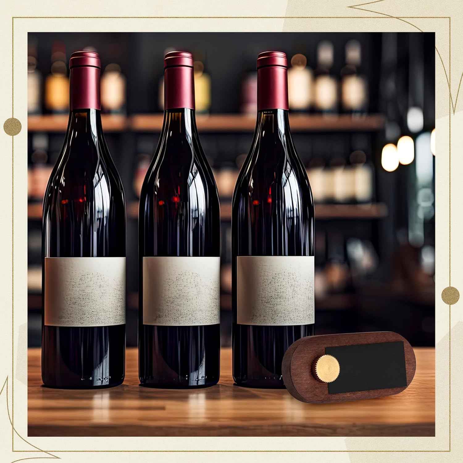 Wooden Price Store Display Signs with Price Tag Paper and Pens