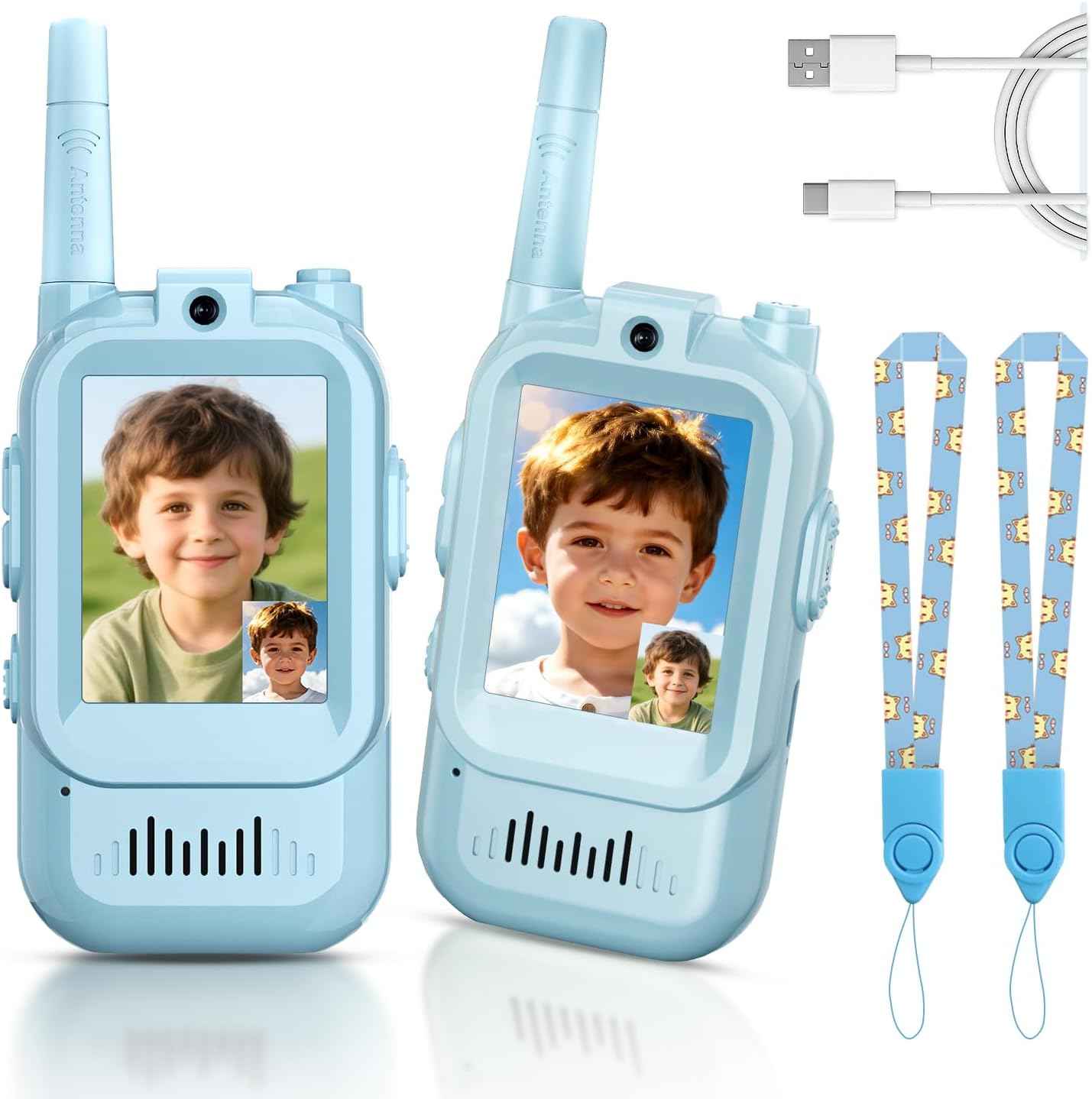 Video Walkie Talkies for Kids, Handheld 2 Pack