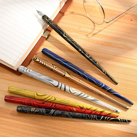 Manga Gothic Dip Calligraphy Drawing Pen Kit 7 Color Stripes