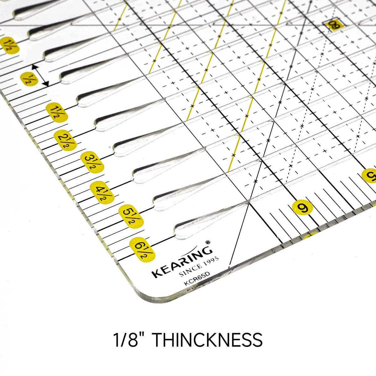 Drapery Table Ruler Slotted Quilting Ruler Stripology Acrylic for Fabric Cutting 6.5 Inch