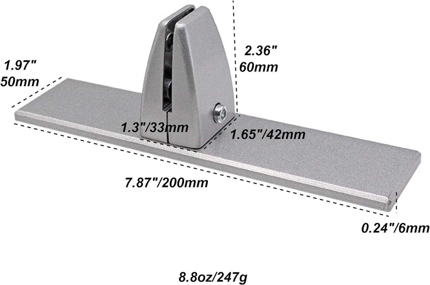 2Pcs Sneeze Guard Support Clamp with Steady Freestanding Stand Base