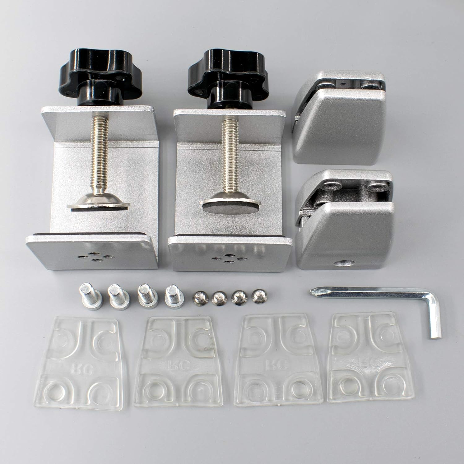 2PCS Sneeze Guard Support Clamp Partition Aluminum Adjustable