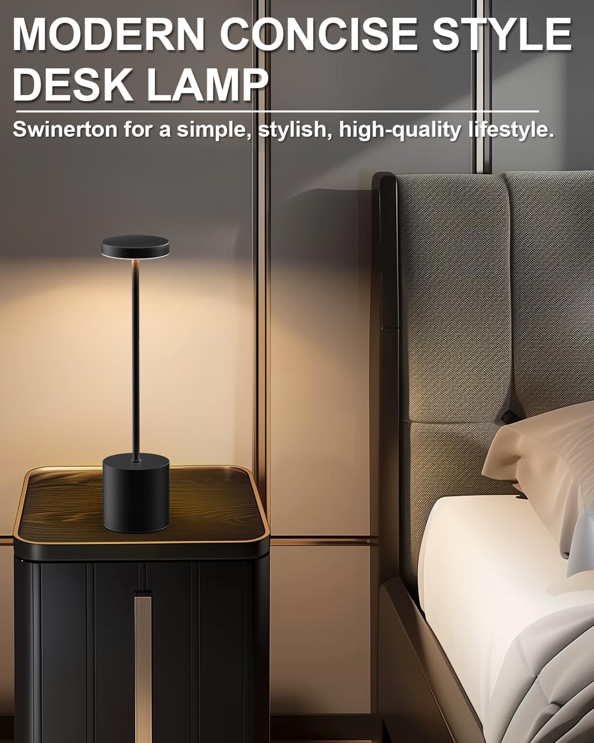 Cordless Portable LED Desk Table Lamp Rechargeable 2 Pack