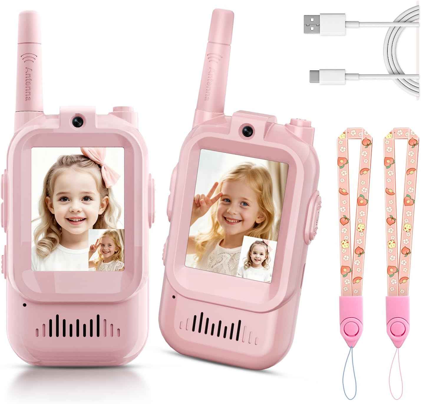 Video Walkie Talkies for Kids, Handheld 2 Pack