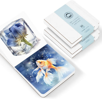 POTENTATE 2 Pack Square Cotton Hot Press Watercolor Paper 10x10cm