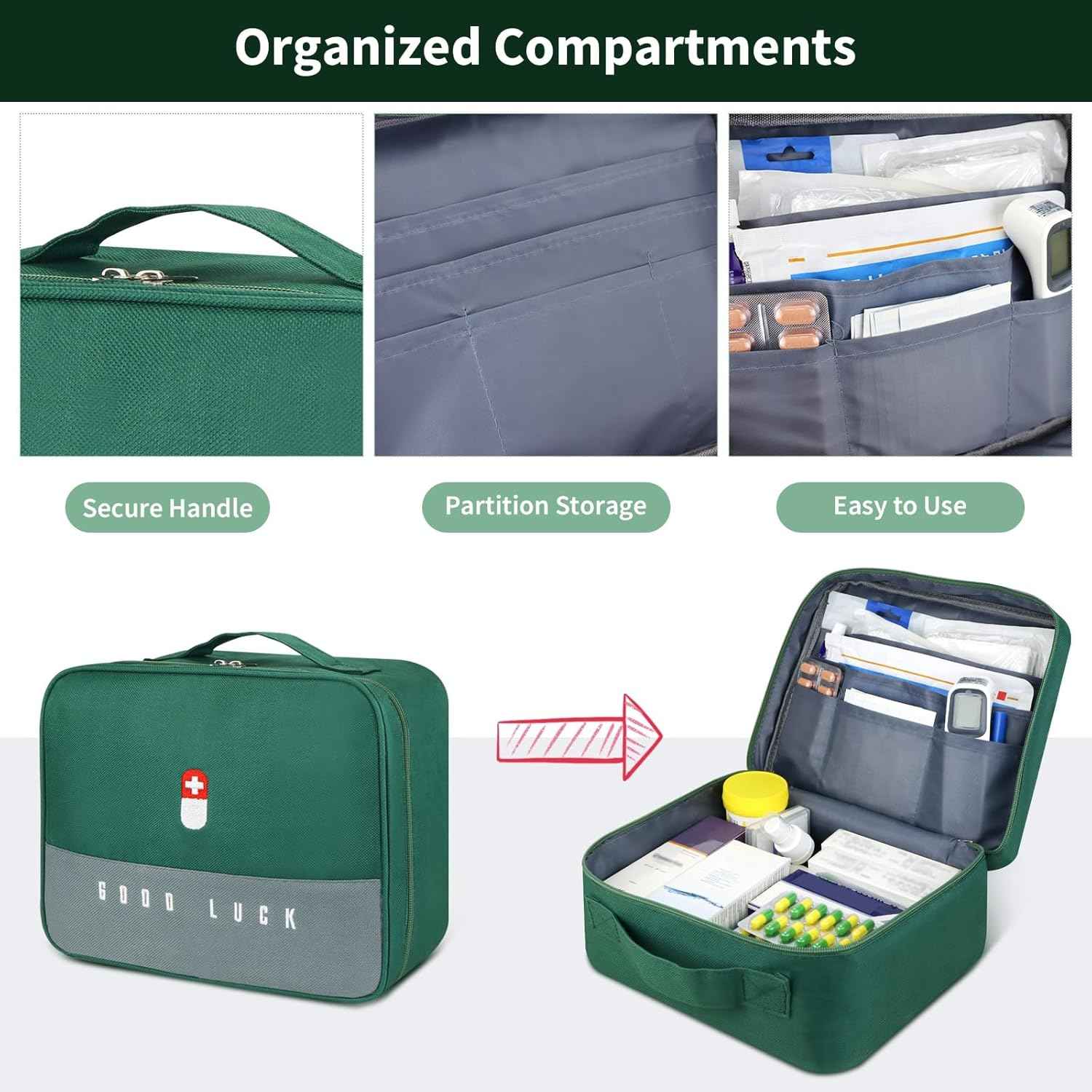 Empty Medical Supplies Organizer Bag Trauma Kit