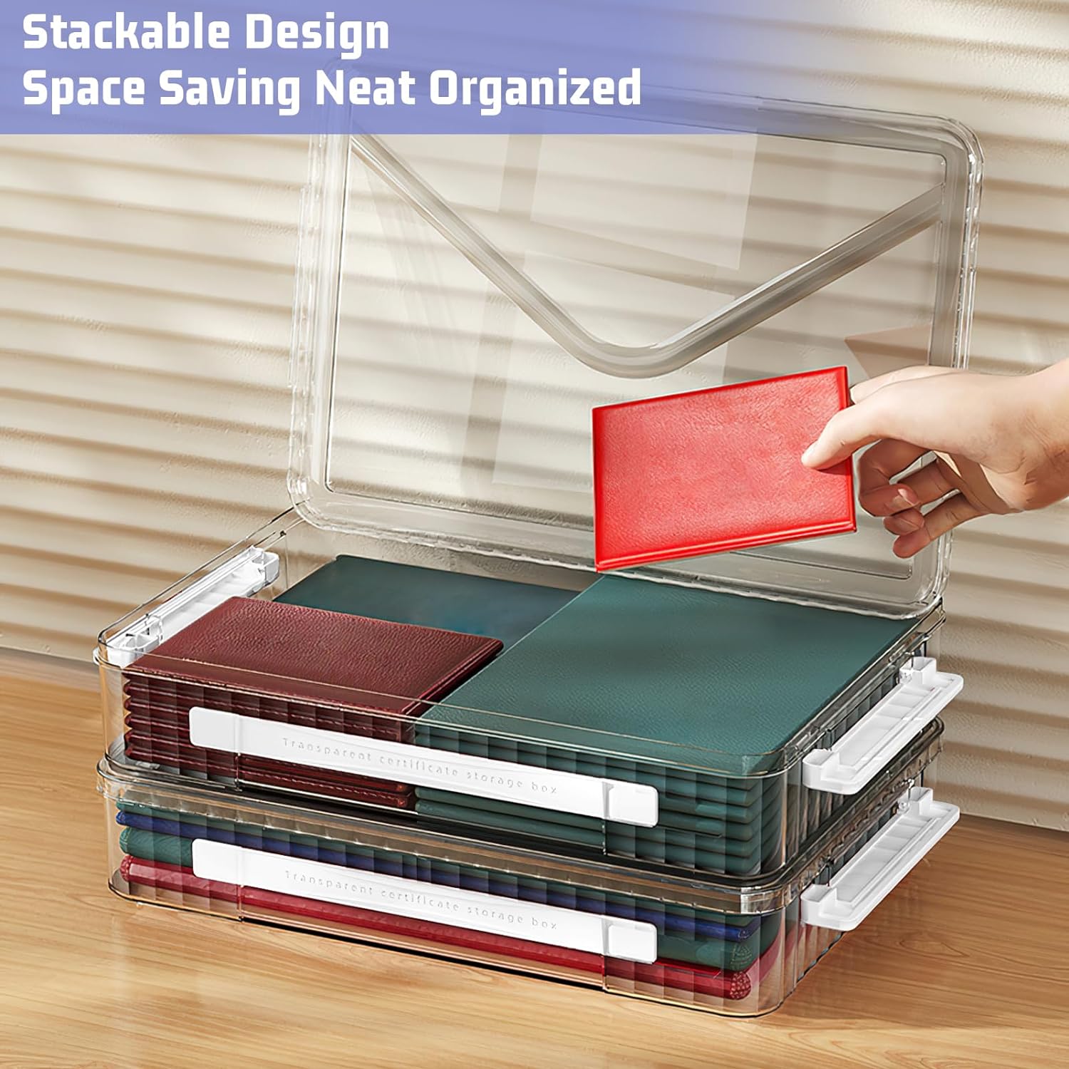 Plastic Storage A4 File Project Case with Handle