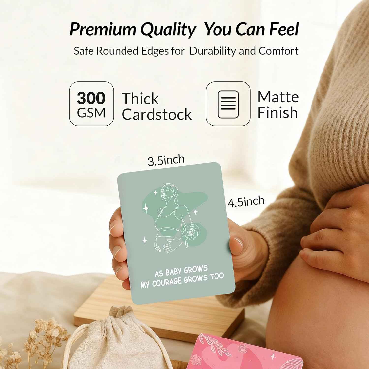 50 Positive Pregnancy Affirmation Cards for New Moms
