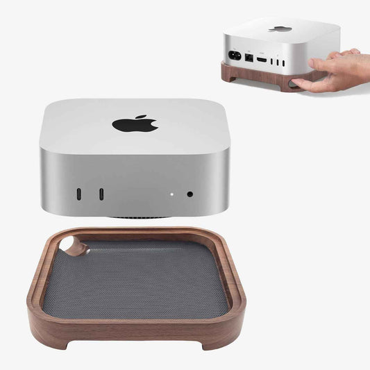 Wooden Cooling Stand for Mac Mini M4 Pro with Dust Filter Mesh
