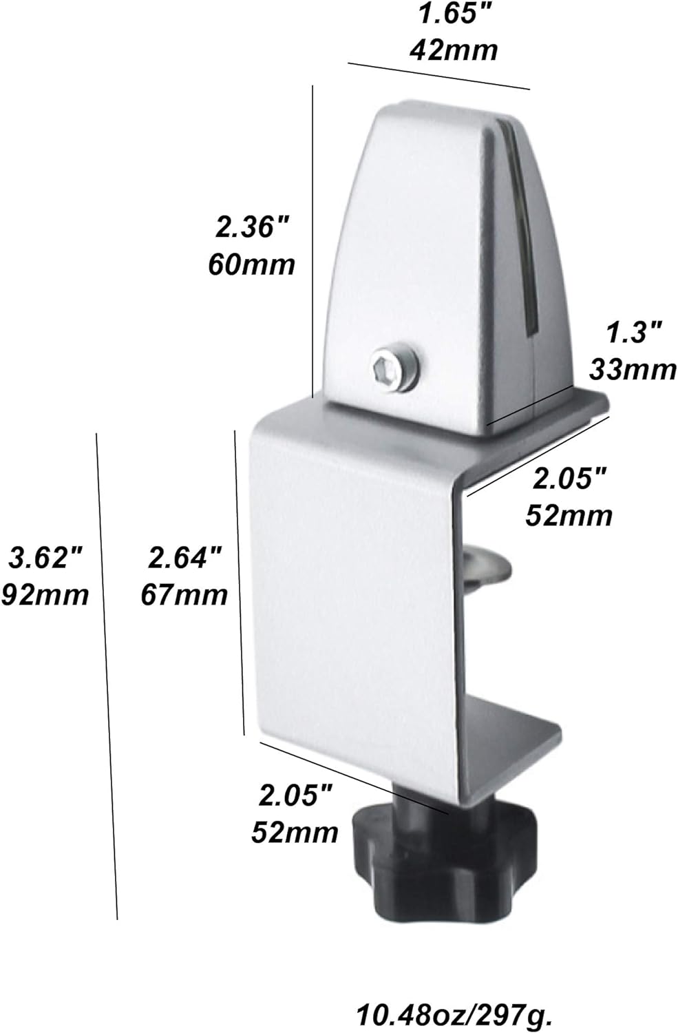 2PCS Sneeze Guard Support Clamp Partition Aluminum Adjustable