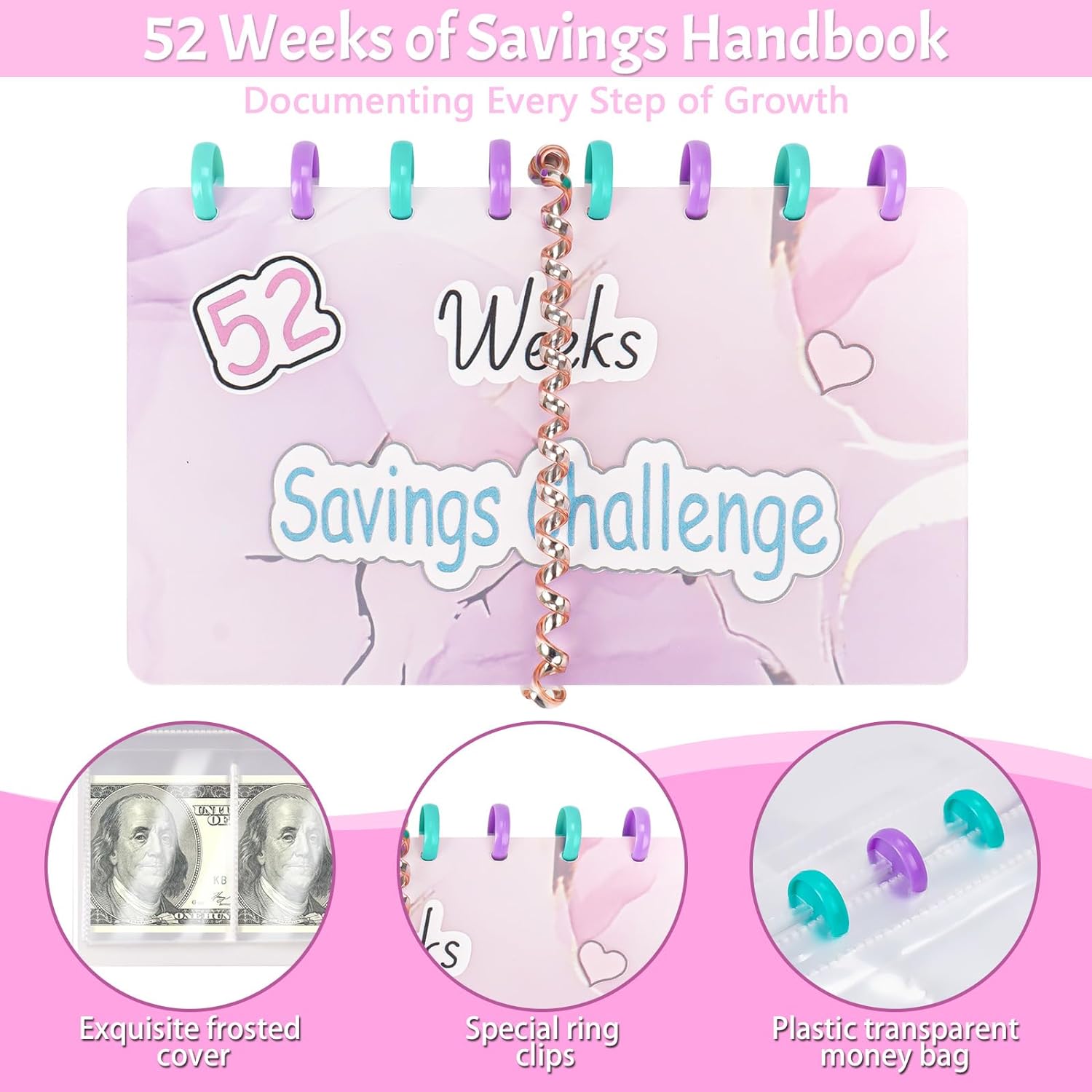 52 Weeks Saving Challenge Binder Budget Planner