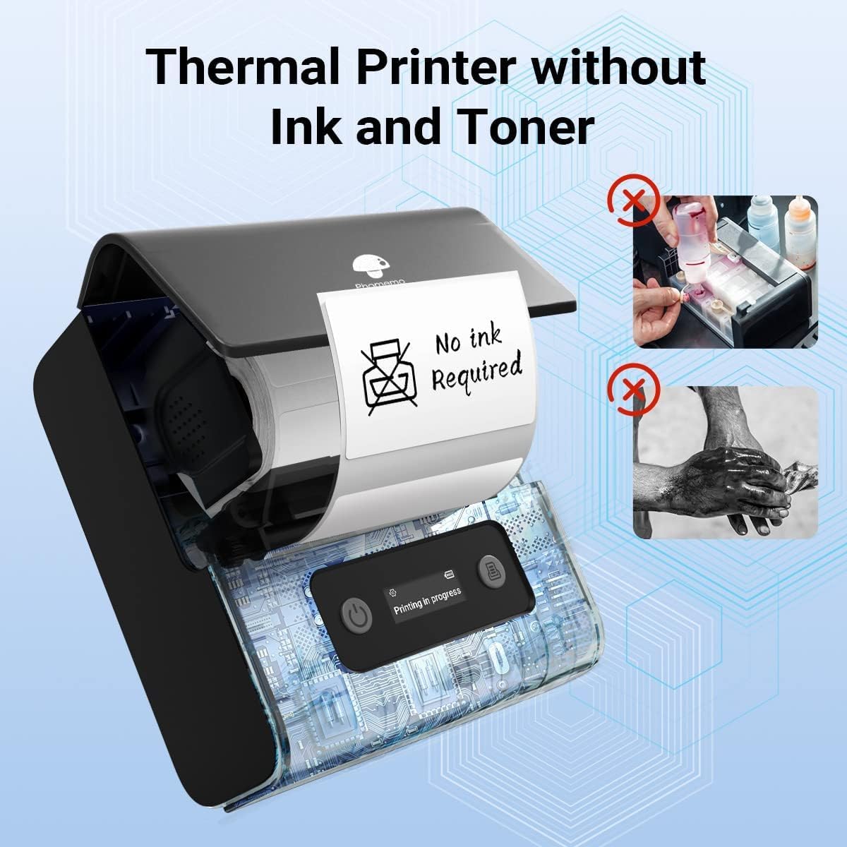 Phomemo M221 Label Makers- 3 Inch Barcode Label Thermal Printer