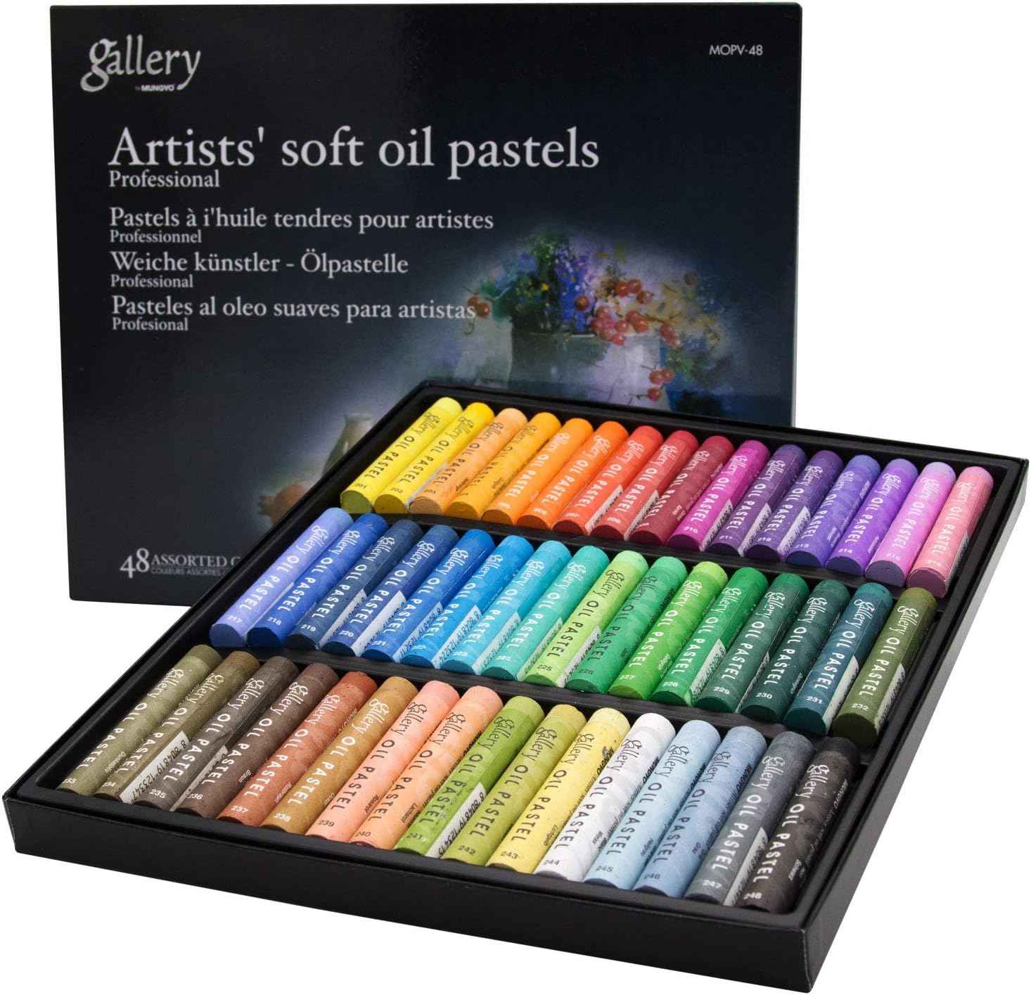 Ens. 48 pastels à l'huile tendres pour artistes &VerticalLine Ens. 48 pastels à l'huile tendres pour artistes &VerticalLine