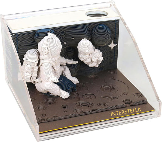 Astronauts Paper Notepad 3D Memo Pads with Pen Holder