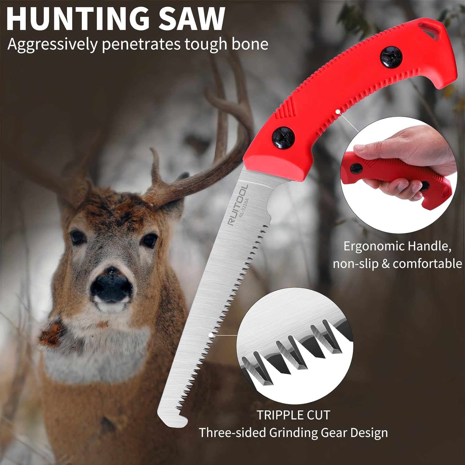 RUITOOL Bone Meat Saw for Hunting and Butchering,Camping