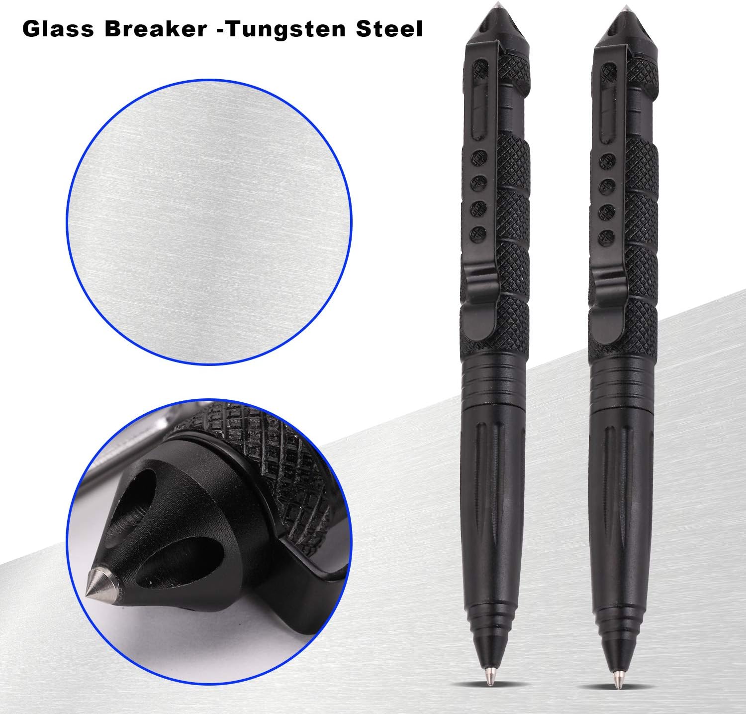 Dpms Pen 2 Pack Military Tactical Pen Set with 6 Black Ballpoint Refills