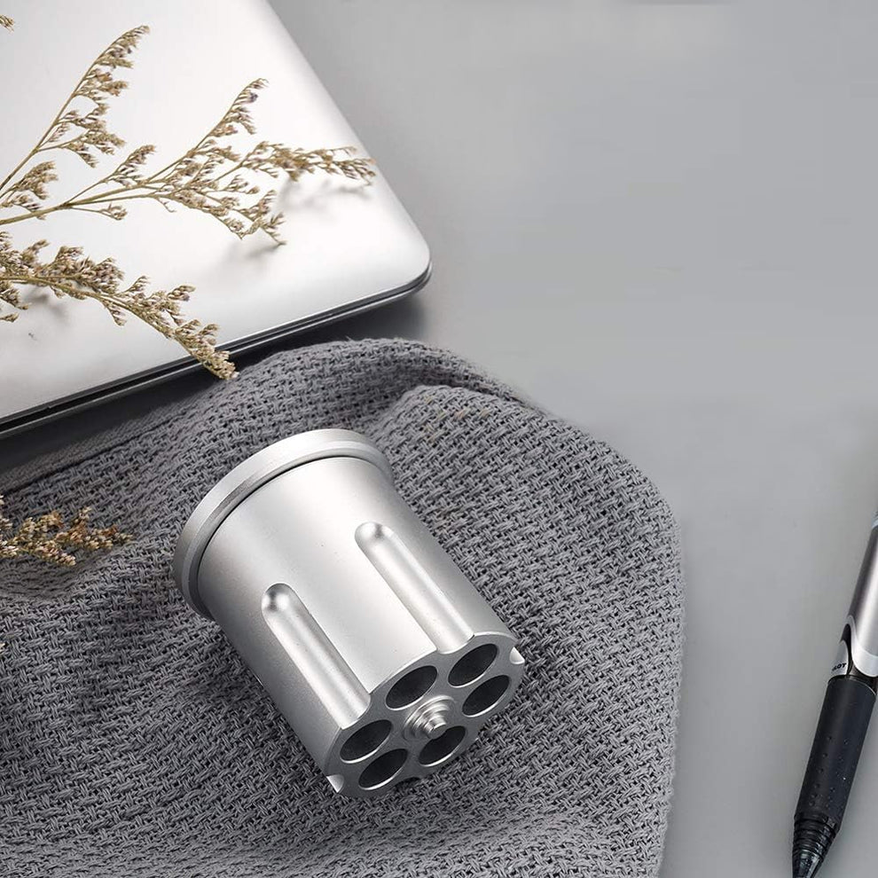 Aluminum Rotating Revolver Pen Holder with 6 Holes
