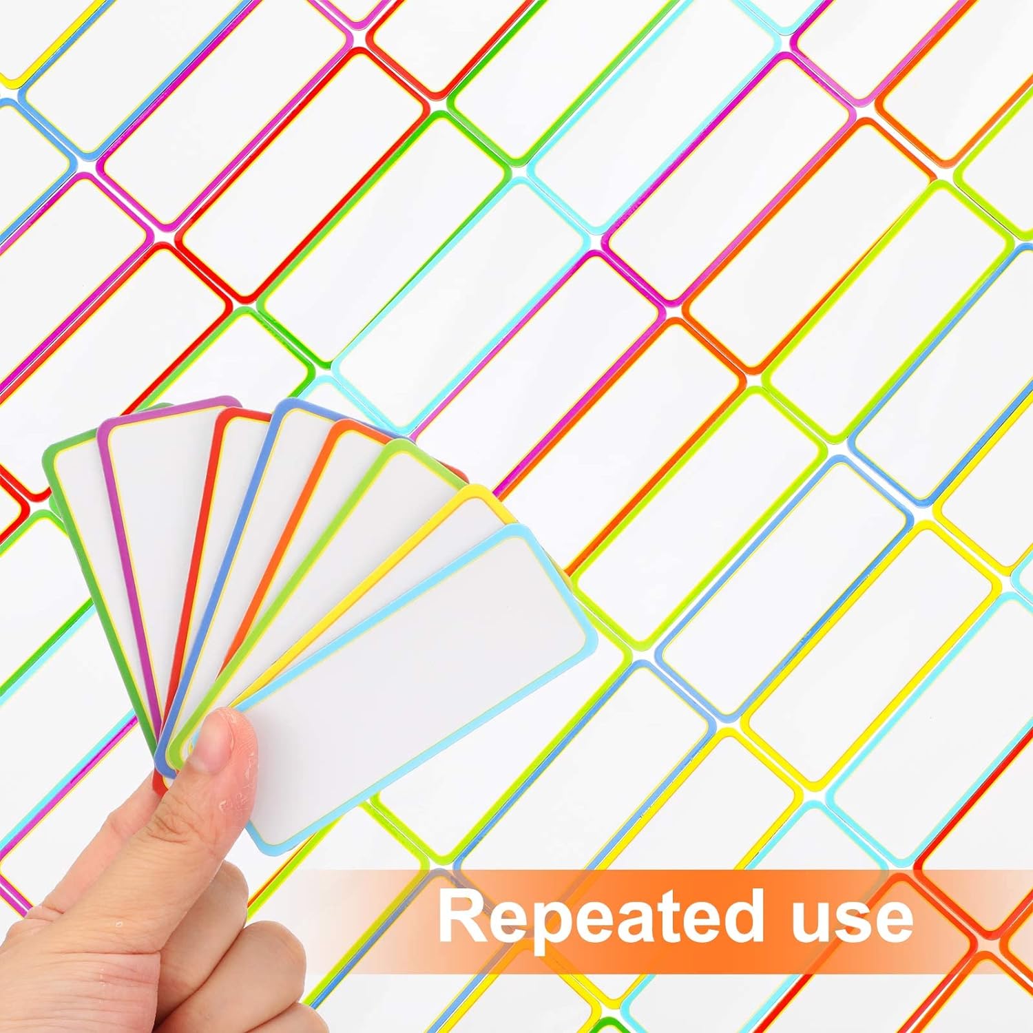 40 Pack Magnetic Dry Erase Labels Name Plate Tags Stickers 10x5cm