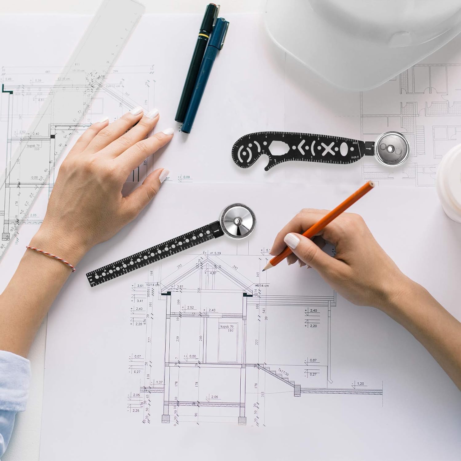 Multifunction Scale Ruler Circle Drawing Tool