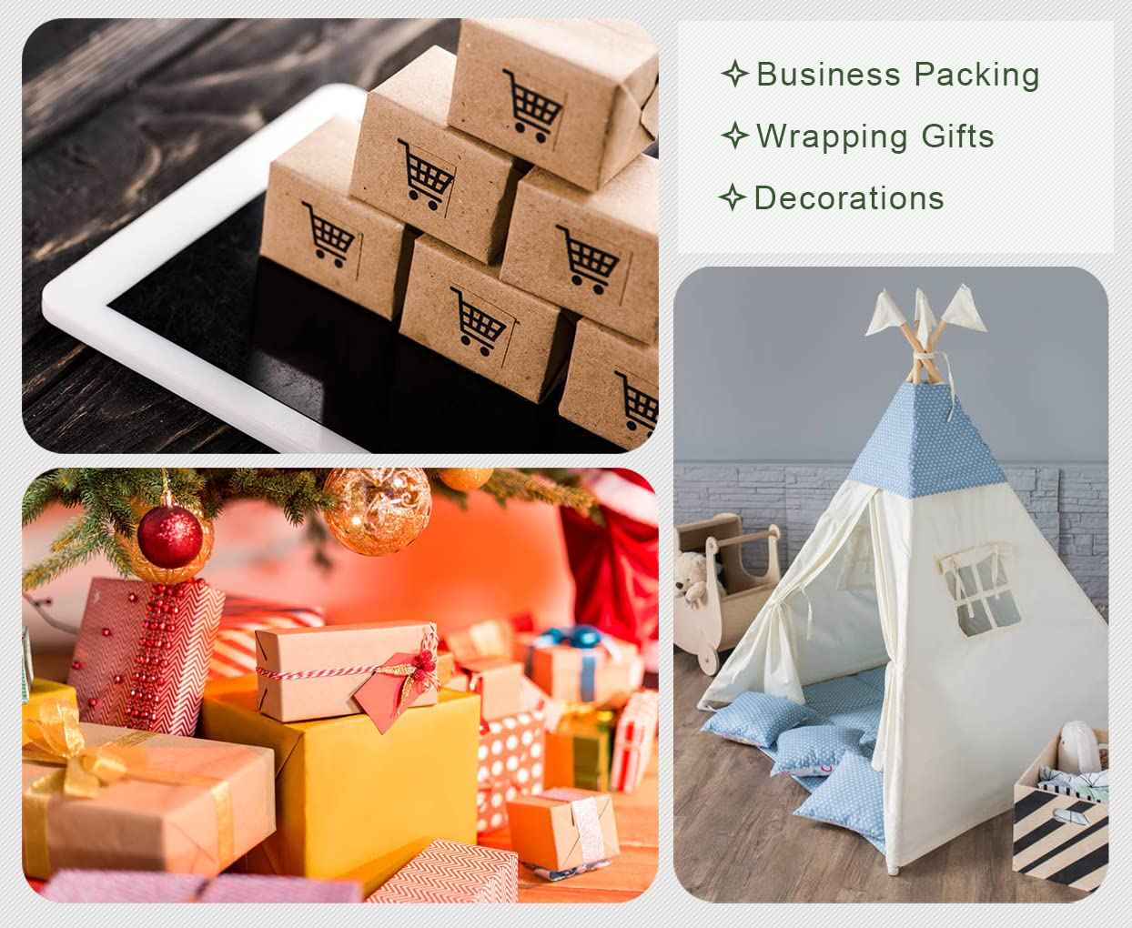 Designer Cute Packing Tape Thank You - Pink,3 Rolls