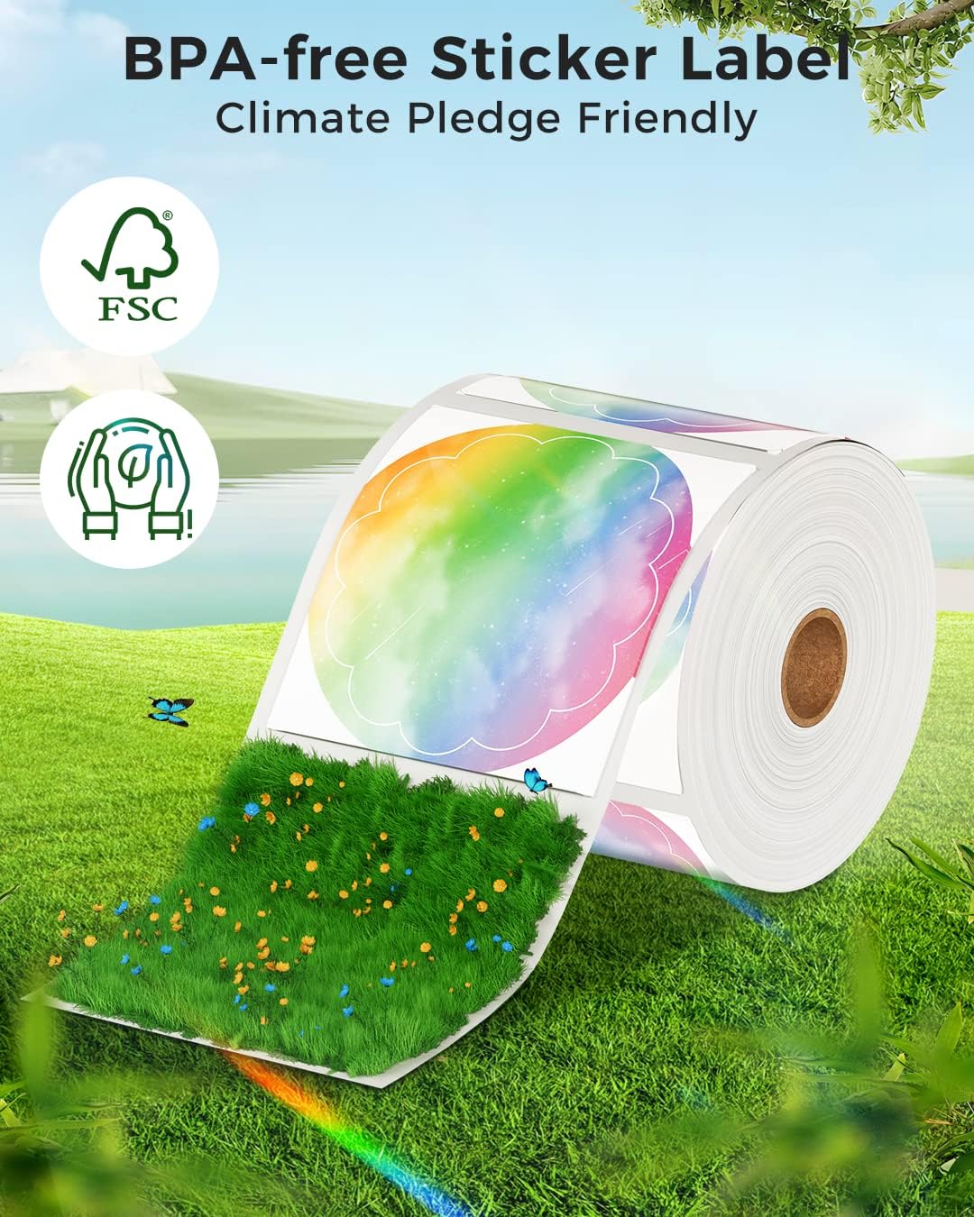 Phomemo 50x50mm Thermal Round Gradient Color Label for M110/M120/M200/M220