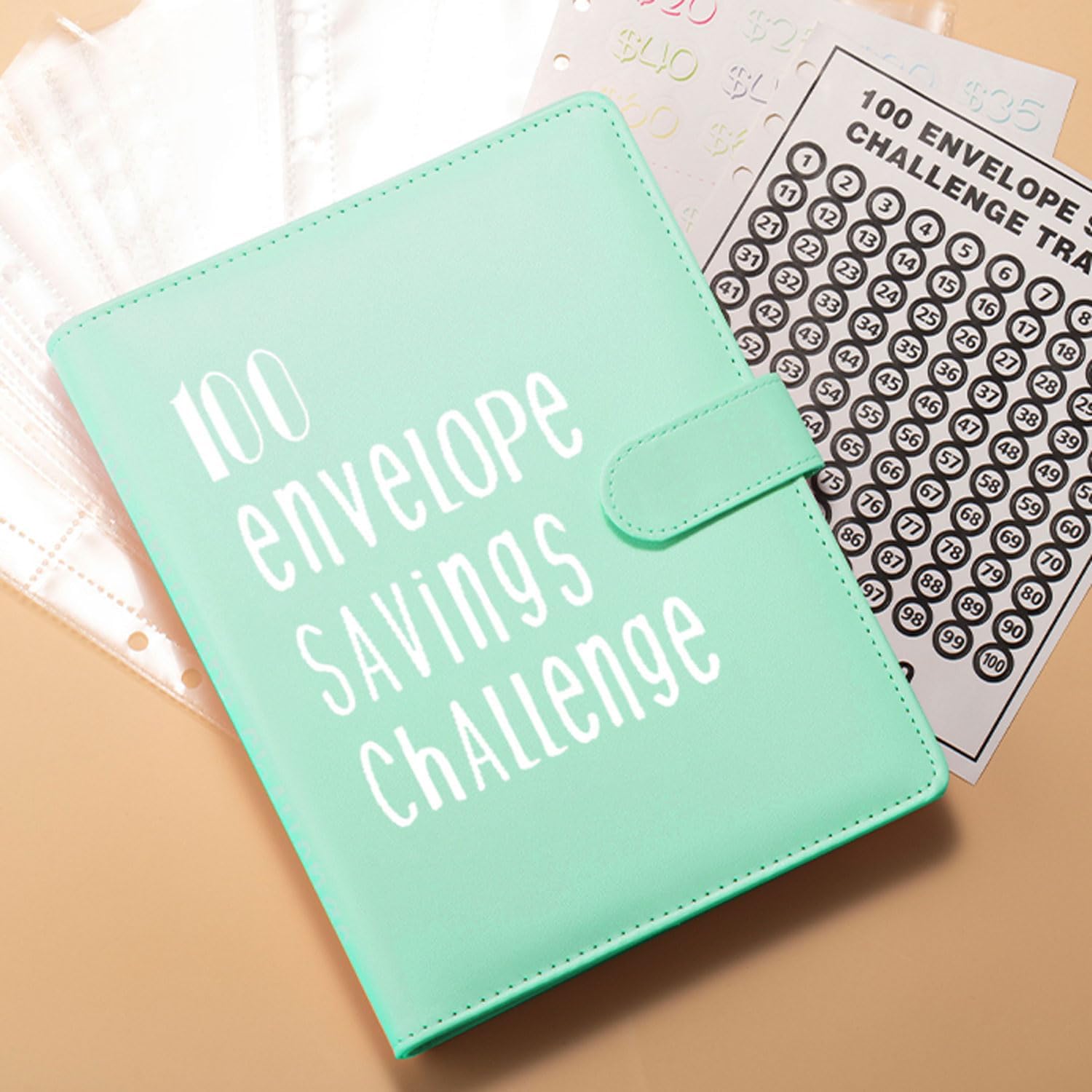 100 Day Challenge A5 Money Saving Budget Binder Green