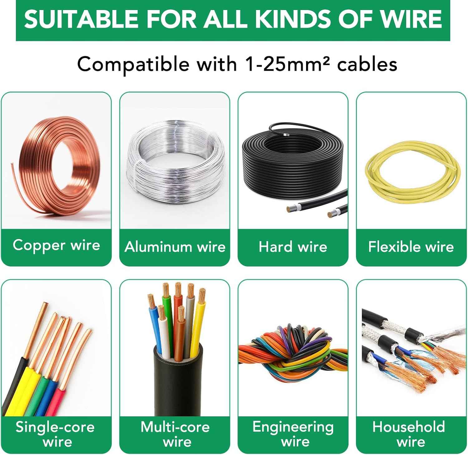 8-in-1 Electrical Wire Stripper Crimper Cutter Pliers