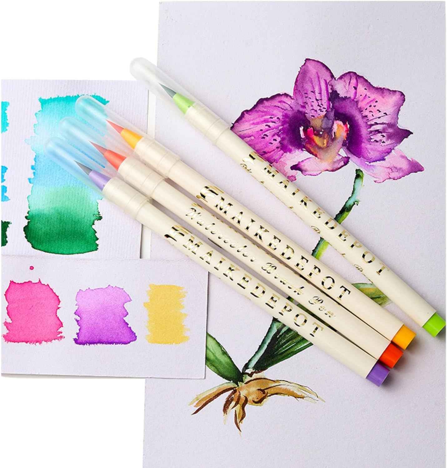 Mr. Pen Aquarell-Pinselstifte, 12-teilig Set Mit Nachfüllbarem Wasserreservoir – Ideal Für Unterwegs, Studio & Zuhause
