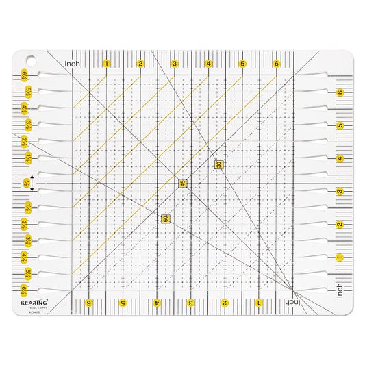 Slotted Quilting Ruler Stripology Acrylic for Fabric Cutting 6.5 Inch