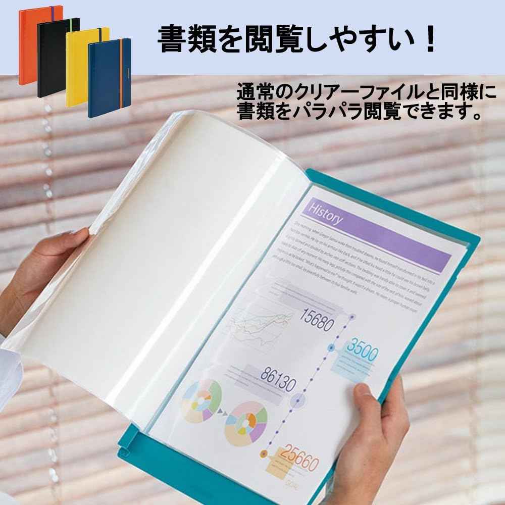 KING JIM 5894H COMPACK File Holder, A4, Bi-Fold,