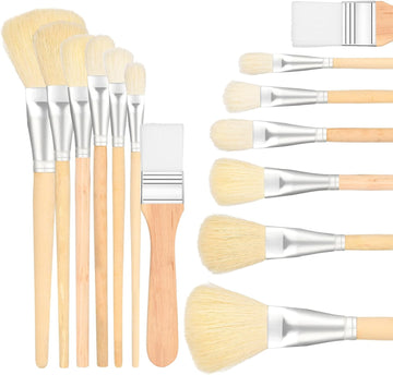 7PCS Mop Art Brushes for Acrylic Painting Goat Hair